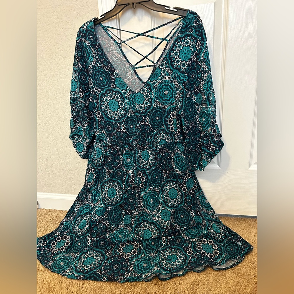23. Torrid blue dress